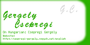 gergely csepregi business card